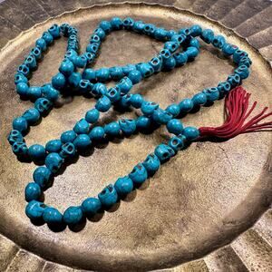 Carved Skull Mahakali Rosary, Mala Yao Zi Juzu Tibetan Mala Prayer Beads